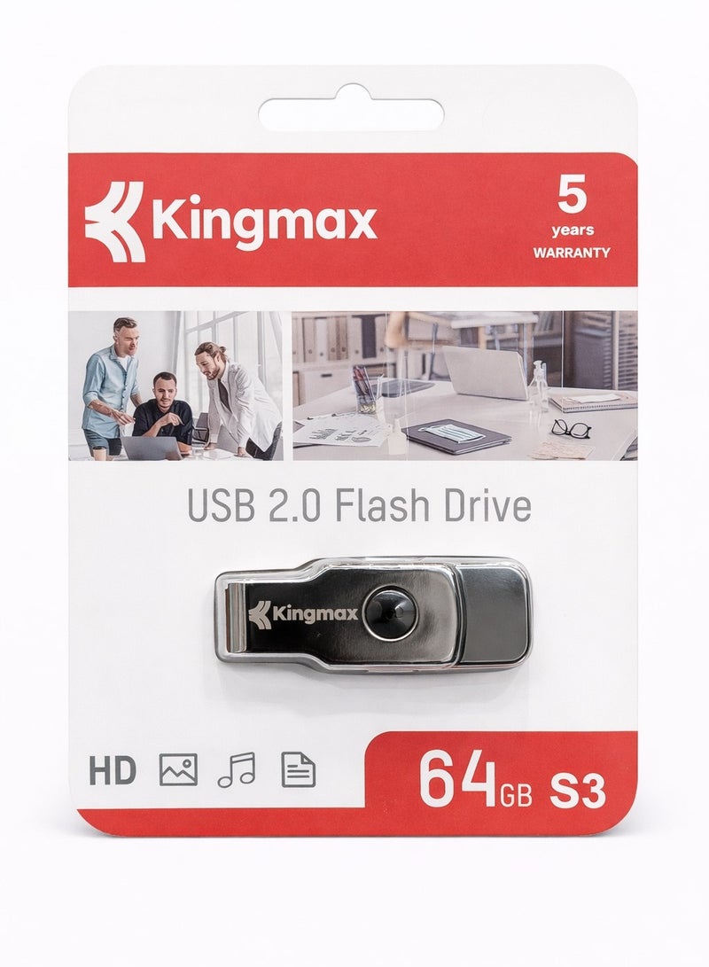 S3 Rotary USB 2.0 Flash Drive - 64 GB